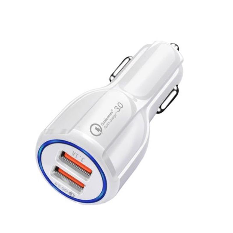 QC 3.0 Sạc nhanh Bộ sạc xe phích cắm toàn cầu 3.1a sạc xe đôi USB QC3 0 sạc xe sạc nhanh cho điện thoại