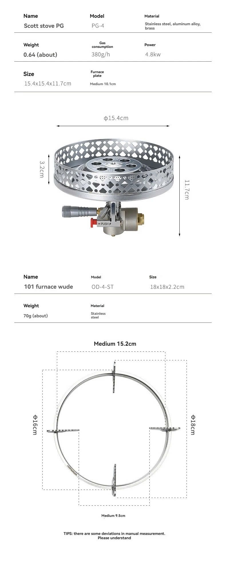 Bếp gas dã ngoại công suất lớn Campingmoon OD-4 OD 4 OD4