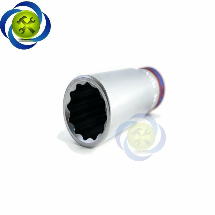 Tuýp 18mm 1/2 Kingtony 423018M loại dài 77mm 12 cạnh màu trắng