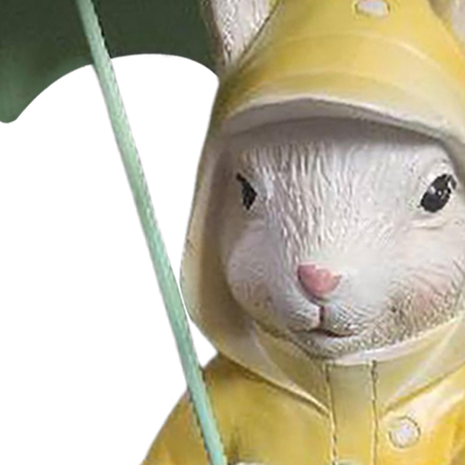 Rabbit Statues Photo Props Crafts for Pastoral Patio Decoration