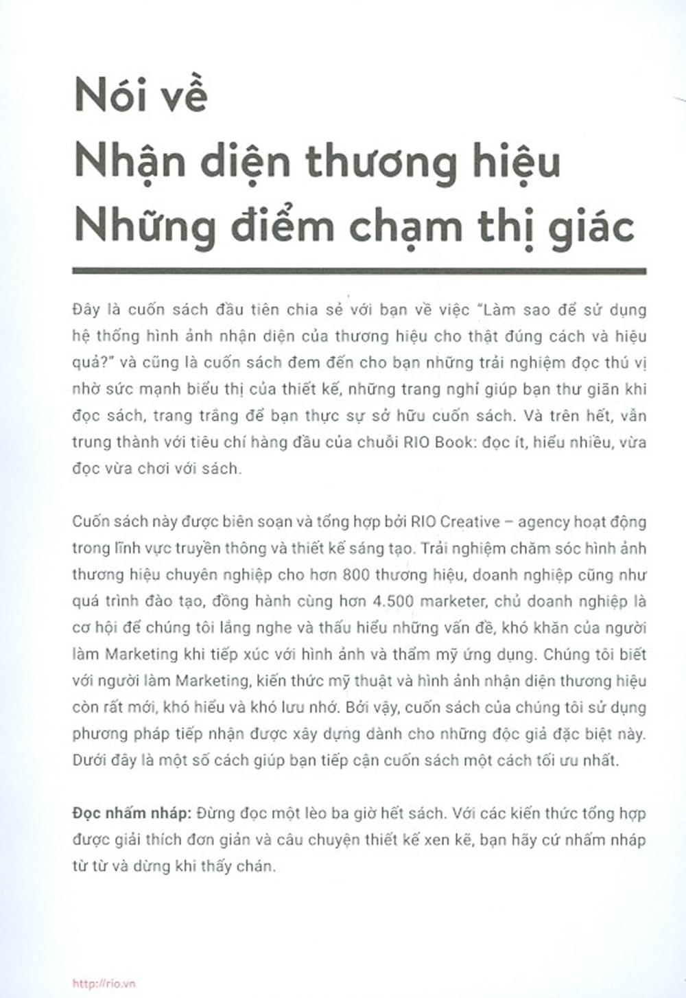 Sách Rio Book No.2 - Nhận Diện Thương Hiệu, Những Điểm Chạm Thị Giác (Tái Bản)