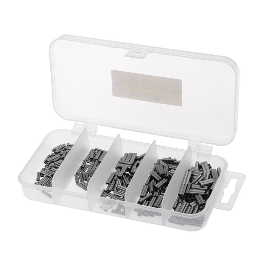 300pcs Double Barrel Crimp Sleeves Fishing Line Tube Connectors for Rigs Made of High Quality Copper Material Durable to use