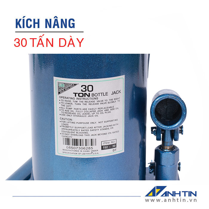 Con đội 30 tấn dày | Kích nâng xe ô tô xe tải | Kích thủy lực | 30 tấn dày | Chiều cao nâng 175mm