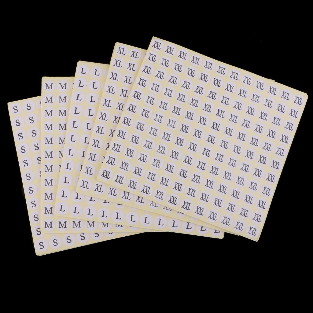 White on Black Round Shape Retail Size Stickers Adhesive 75, Labels Clothing
