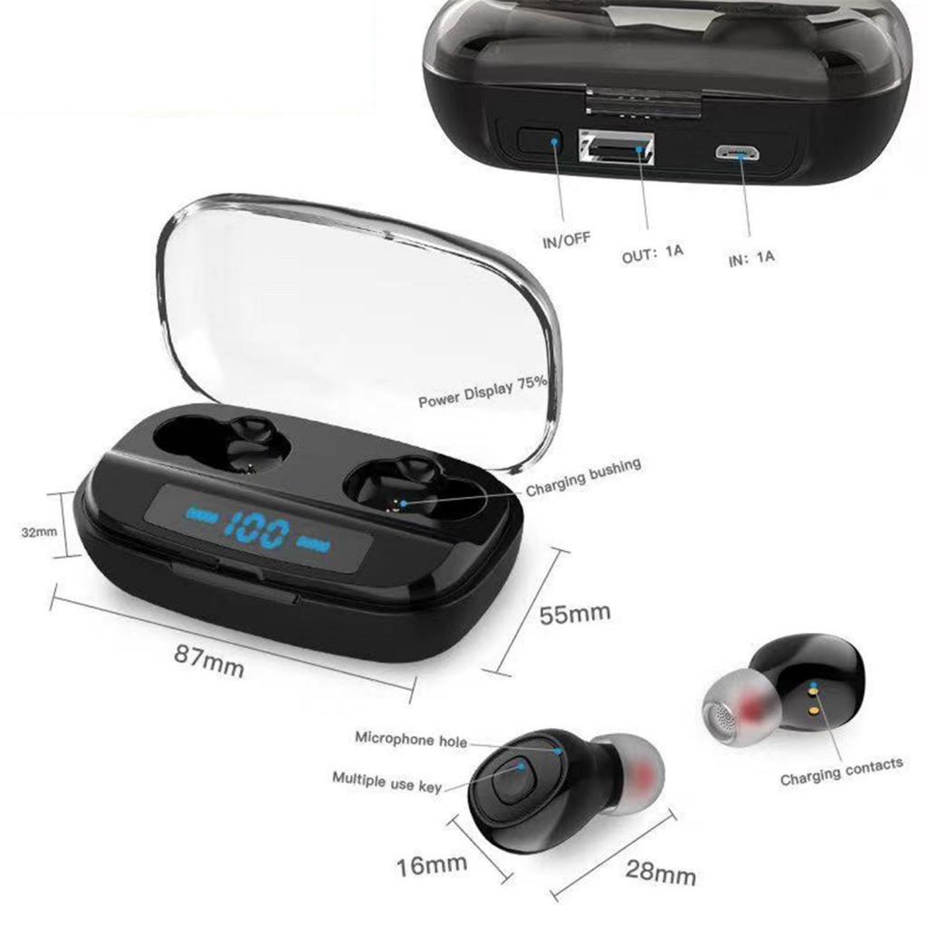 Wireless Bluetooth 5.0 Earphones Headphones Sport Gym, Waterproof