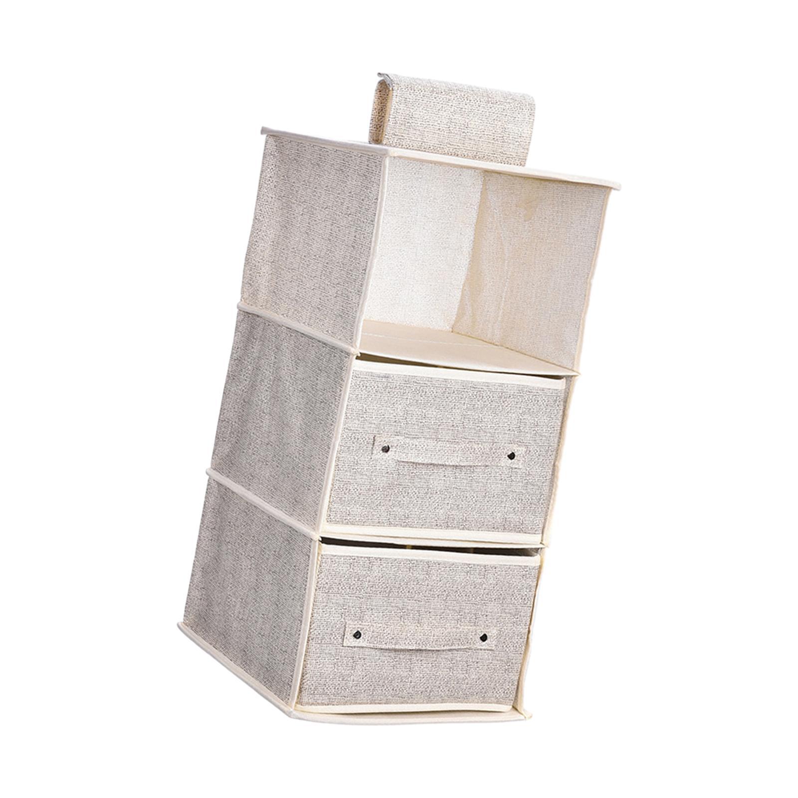 Hanging Closet Organizer with Drawers Wardrobe Storage Bag Portable Hanging Shelf for Bedroom for Shirts Socks Jeans Sweaters