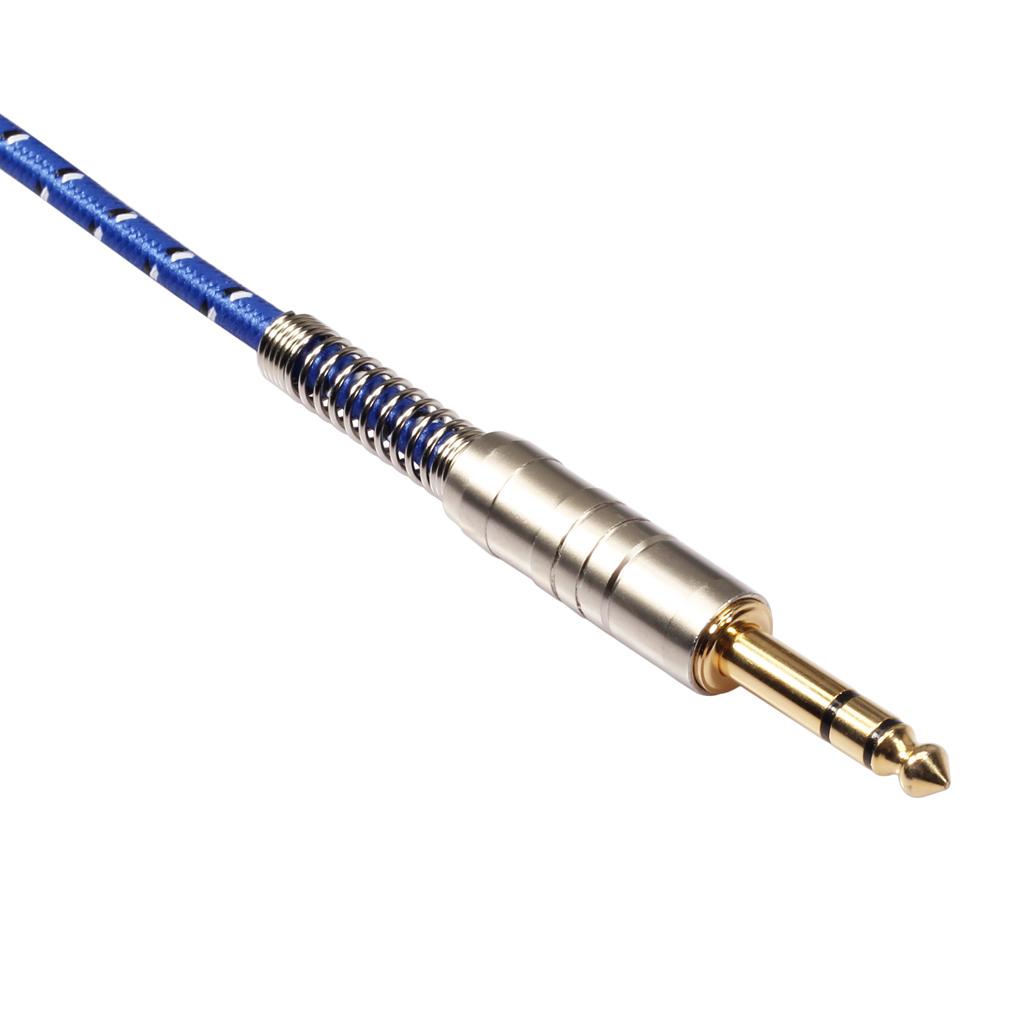 6.35mm 1/4 inch Male to Male TRS Stereo Audio Cable Auxiliary Jack HiFi Audio Cable for Electric Guitars, Microphones