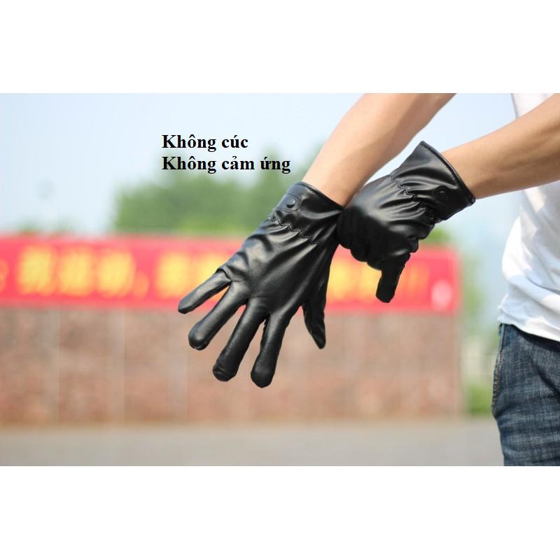 Găng tay da nam - Gân Cảm ứng điện thoại