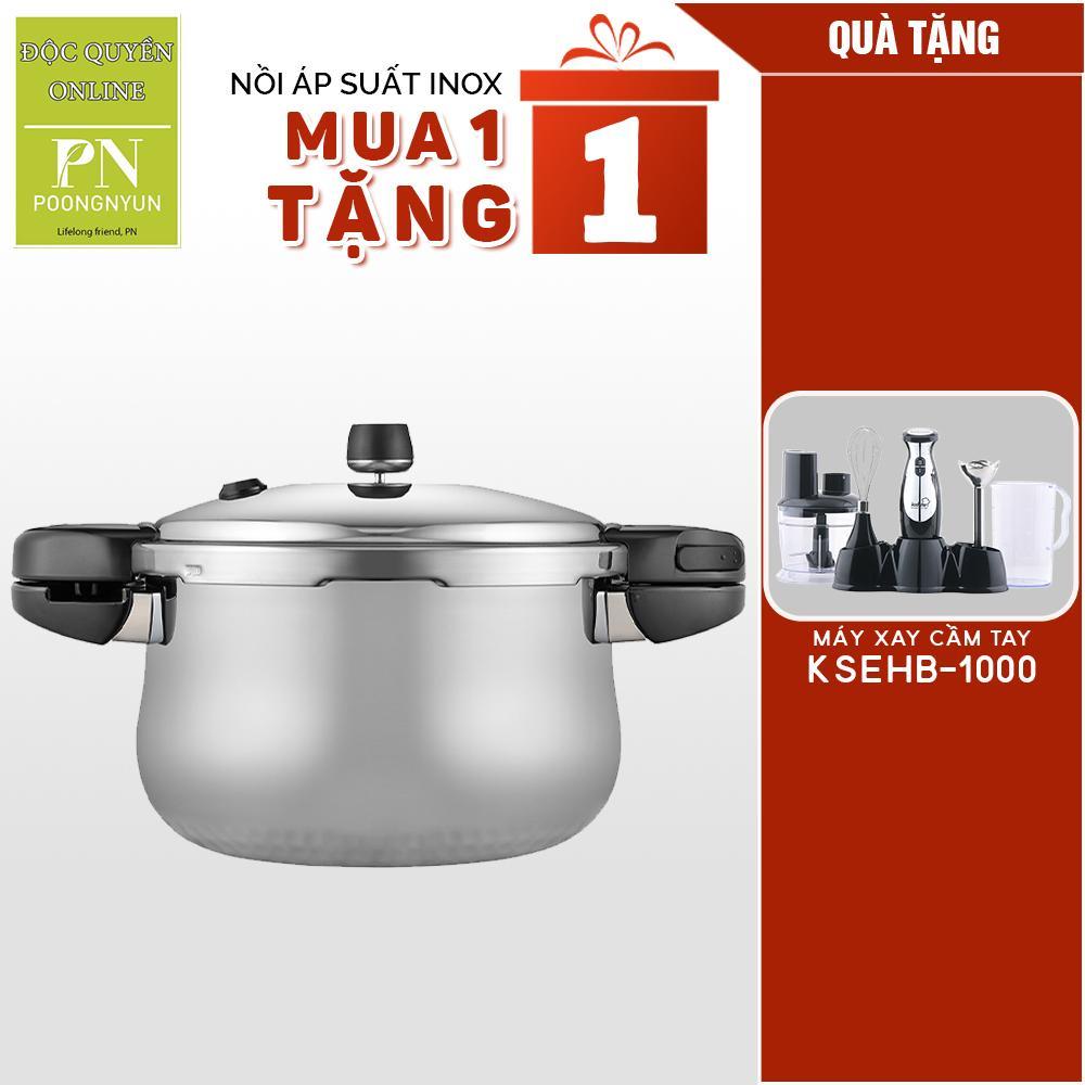 Nồi áp suất Inox IH hiệu PN HNHPC-10 - Tặng Máy xay sinh tố Kochstar KSEHB-1000 - Hàng chính hãng