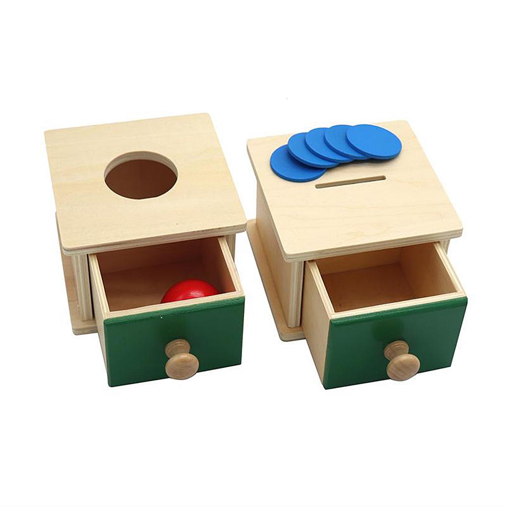 Coin Box Montessori Preschool Learning Educational Toy Creative Wooden Kids