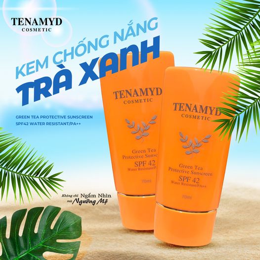 Kem chống nắng trà xanh TENAMYD Green Tea Protective Suncreem SPF42/PA++ 70ml