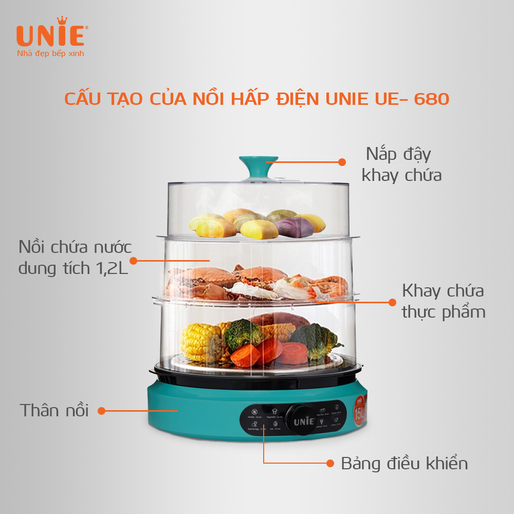 Nồi hấp điện Unie UE680 Hàng chính hãng