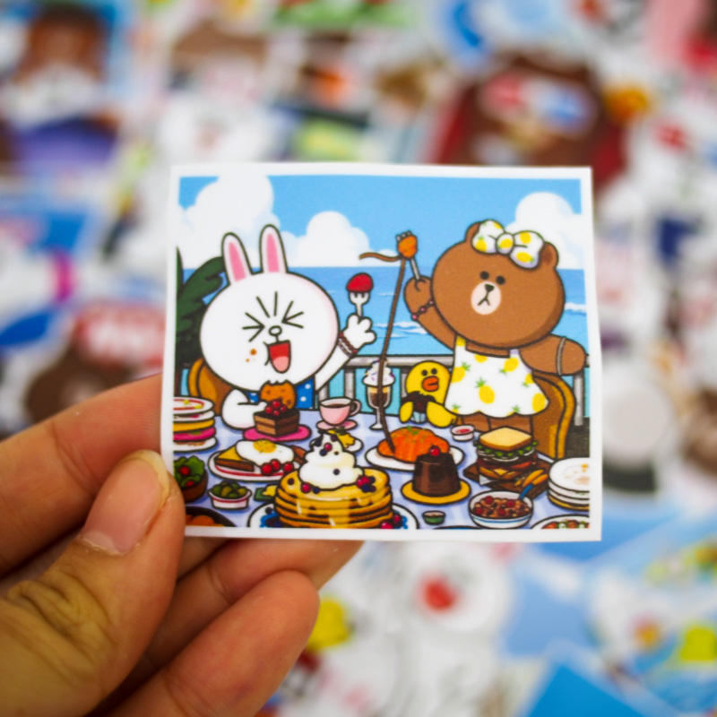 Combo 3 Hộp Sticker Hình Dán - CARTOON (Cartoon, Mickey and Minie, Brown and Cony)