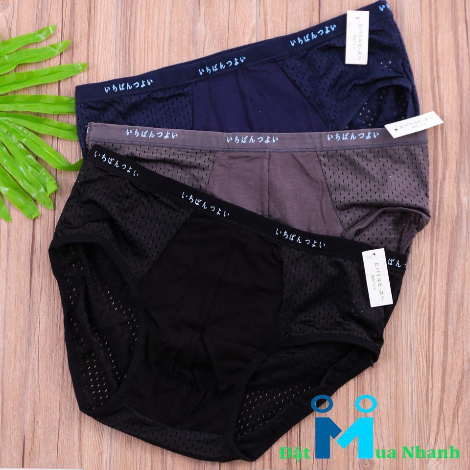 Sịp nam tam giác Freeship từ 50k 5 quần lót nam tam giác xuất nhật- sịp chéo với chất cotton thấm hút mồ hôi