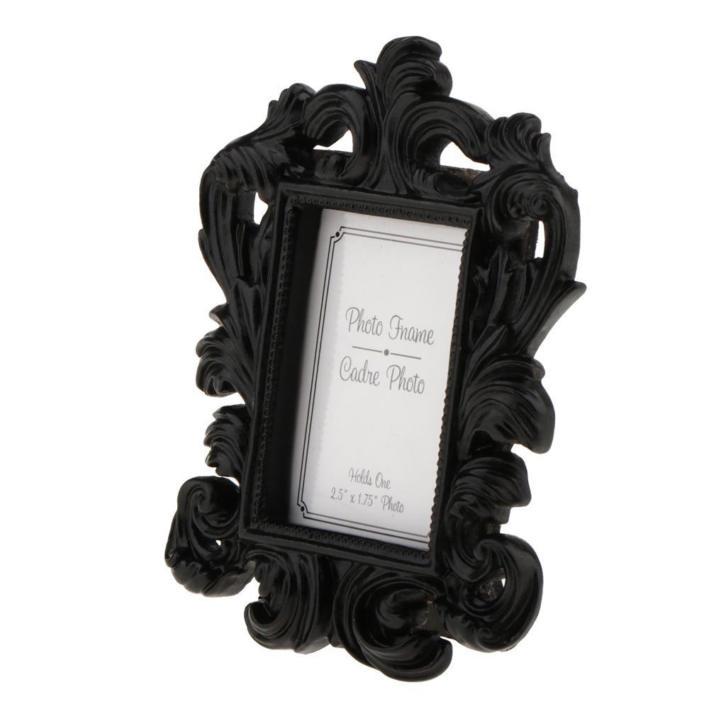 2-10pack Vintage Resin Photo Frame Picture Holder Home Table Decoration Black