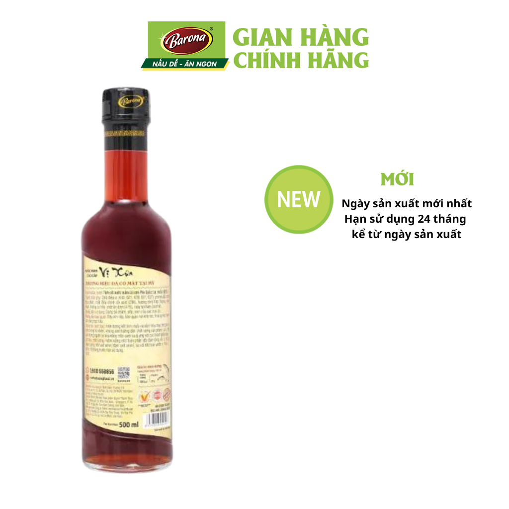 Nước Mắm Cao Cấp Vị Xưa Barona 40 Độ Đạm 500ml