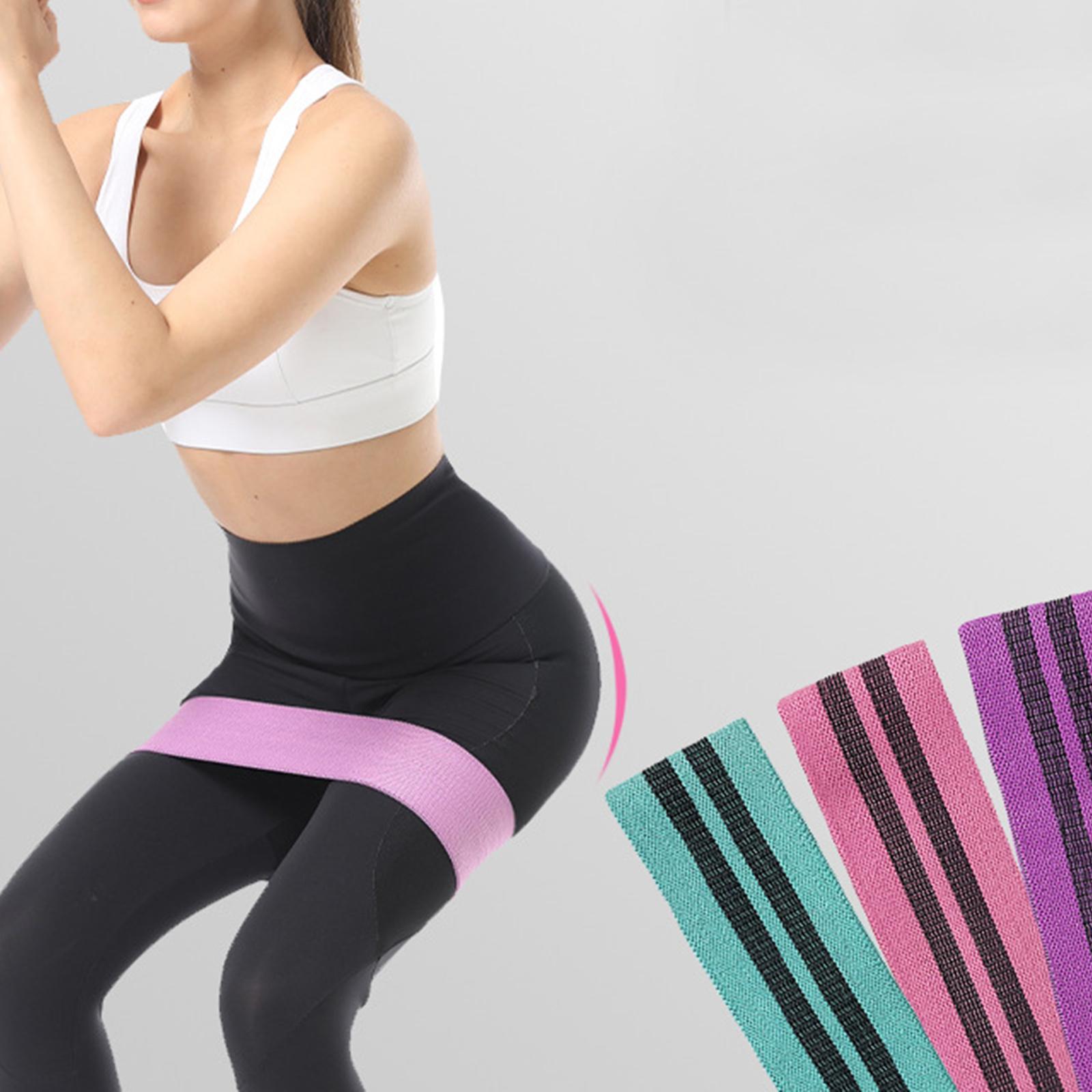 Portable Elastic Resistance Band Workout Non Slip for Booty Glutes