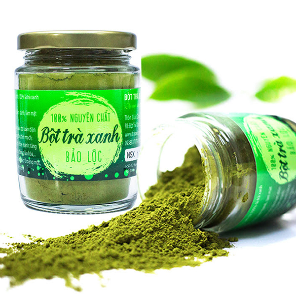 Combo 2 Bột Trà Xanh Nguyên Chất Bảo Lộc Vũ Gia