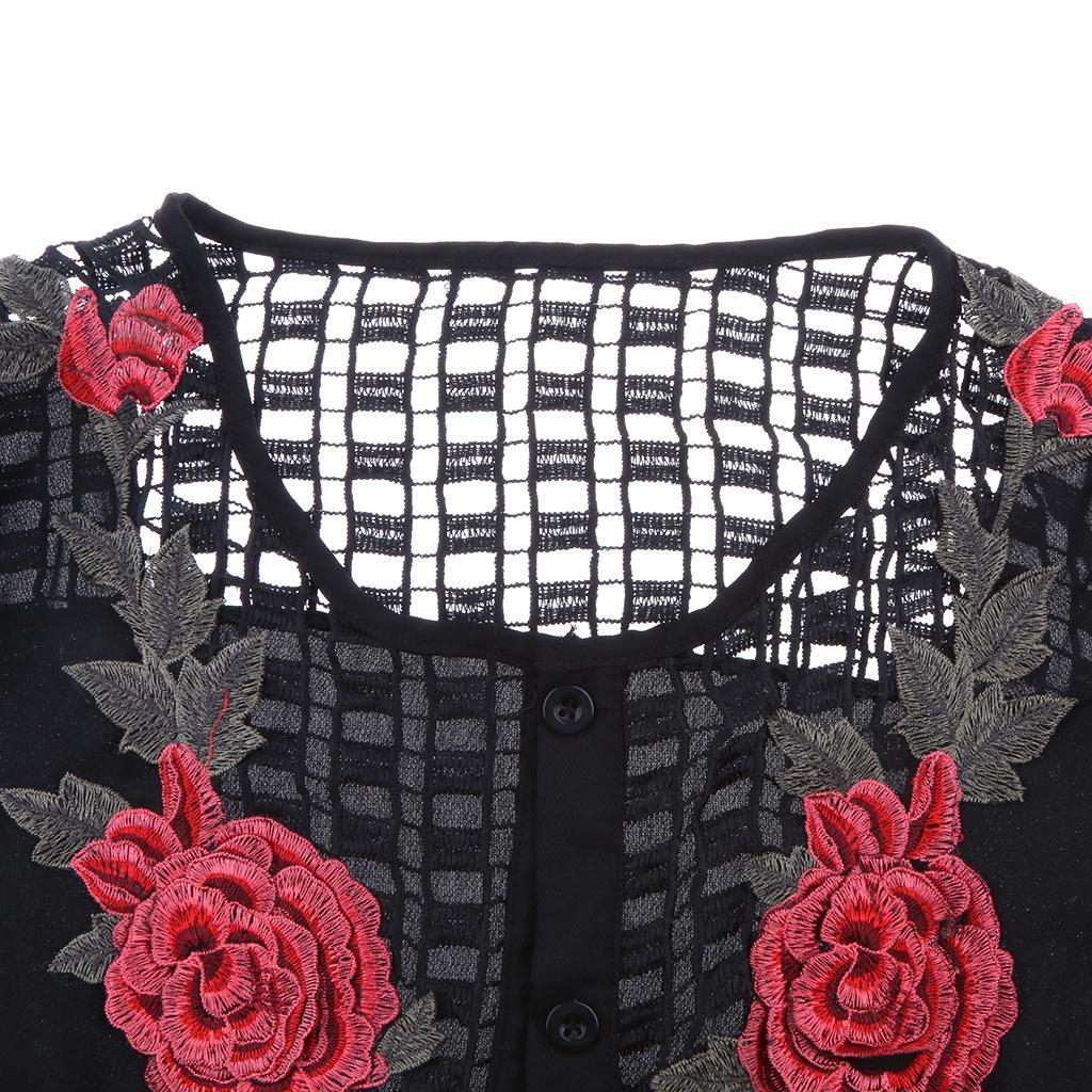 Ladies Women Floral Long Fashion Blouse Casual Sleeve Shirt Print