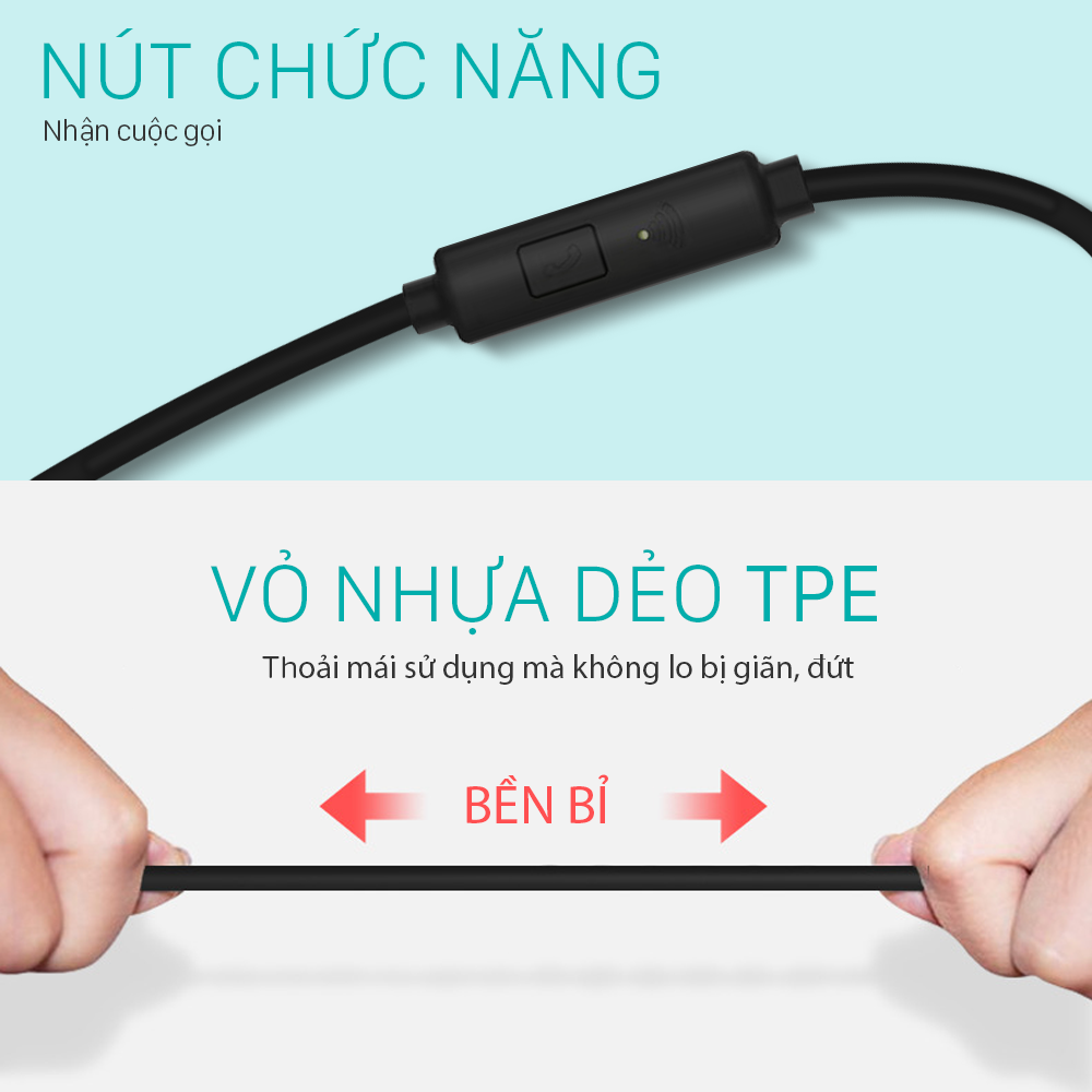 Tai nghe JUYUPU K3L jack 3.5mm nhét tai chống ồn tai nghe có dây dành cho iPhone Samsung OPPO VIVO HUAWEI XIAOMI - HÀNG CHÍNH HÃNG