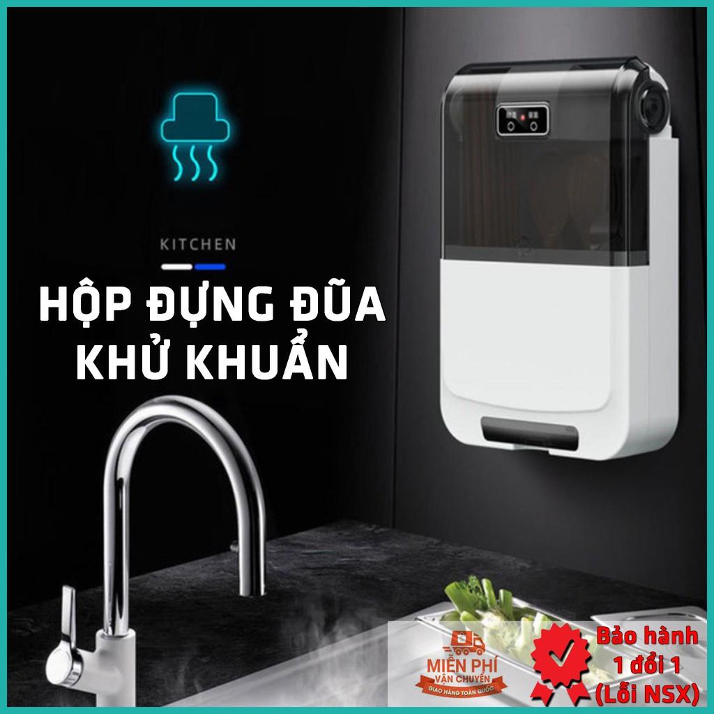 ( Xả kho) Ống Đũa Khử Trùng Hộp Đựng Đũa Thìa Muỗng Khử Khuẩn Bằng Tia UV Hút Ẩm Thông Minh Tiện Dụng Cho Nhà Bếp