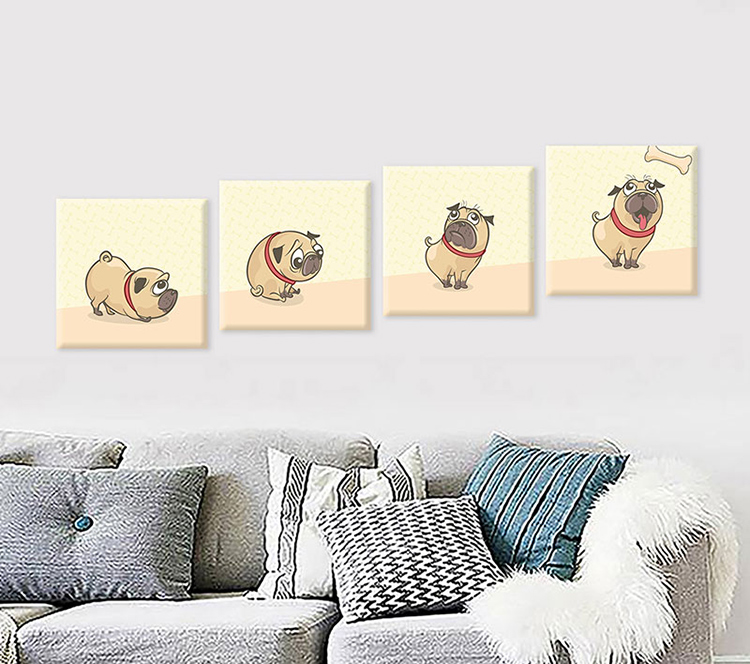 Tranh Canvas "Bữa Ăn Của Pug" W132