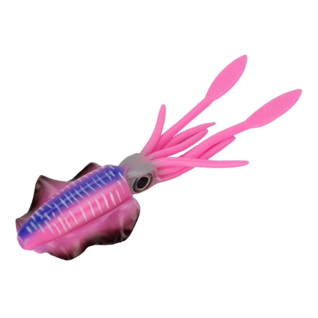 Luminous Soft Artificial Squid Skirt Lure Saltwater Fishing Tackles 15cm