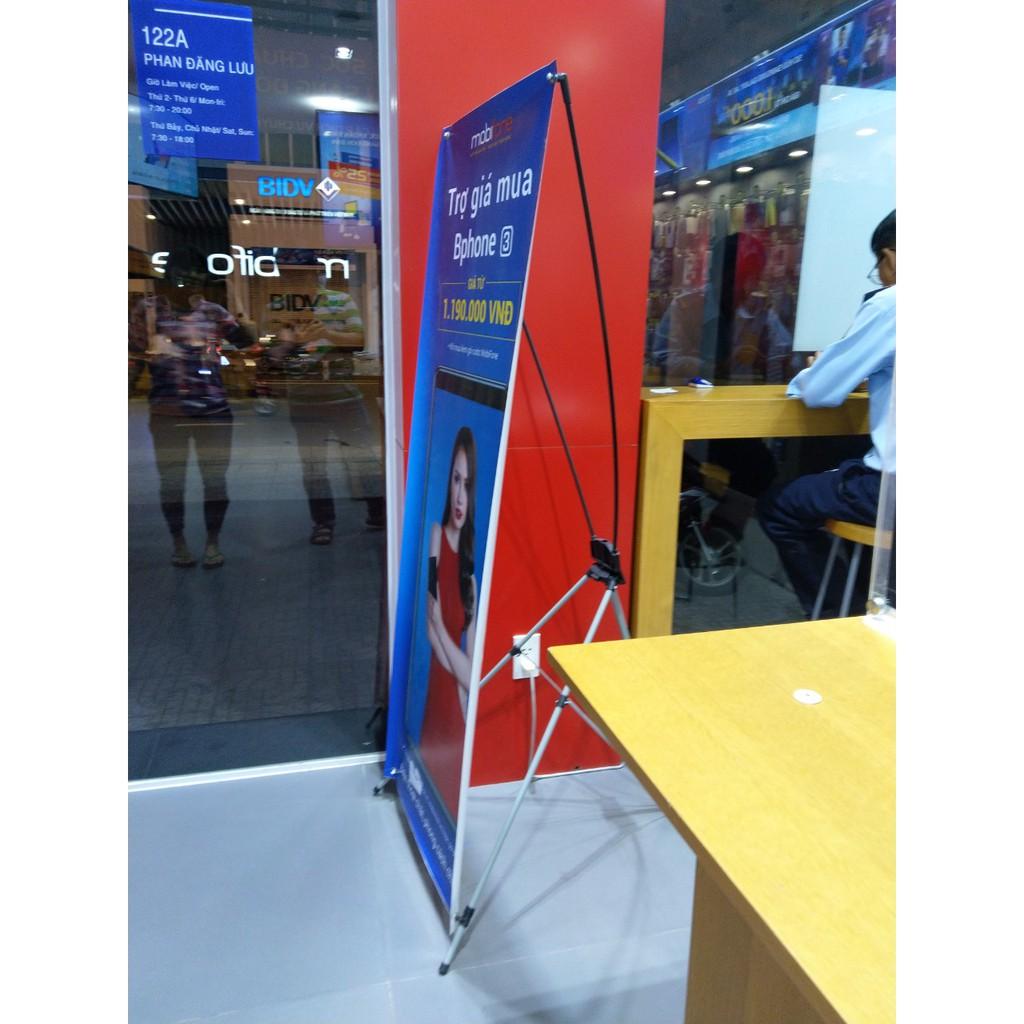 Chân standee 80x180cm treo banner chữ X kiểu dáng Hàn Quốc cường lực tốt