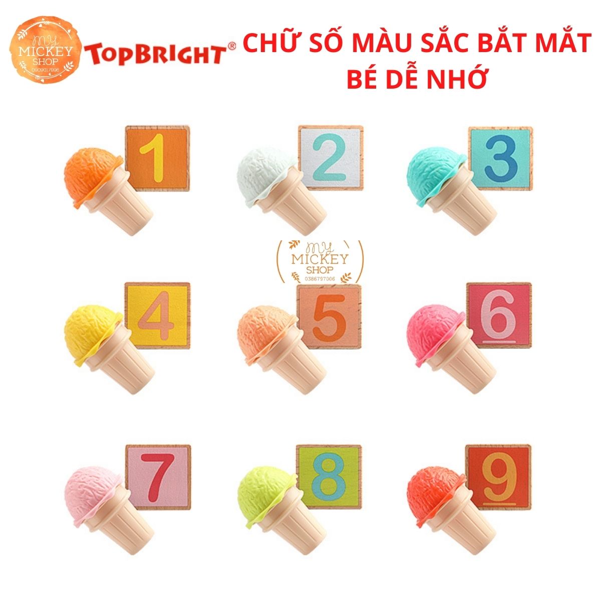 Bộ đồ chơi giáo dục sớm BÁN KEM HỌC TOÁN ICREAM MATH &amp; LOGIC cho bé từ 4 5 6 tuổi