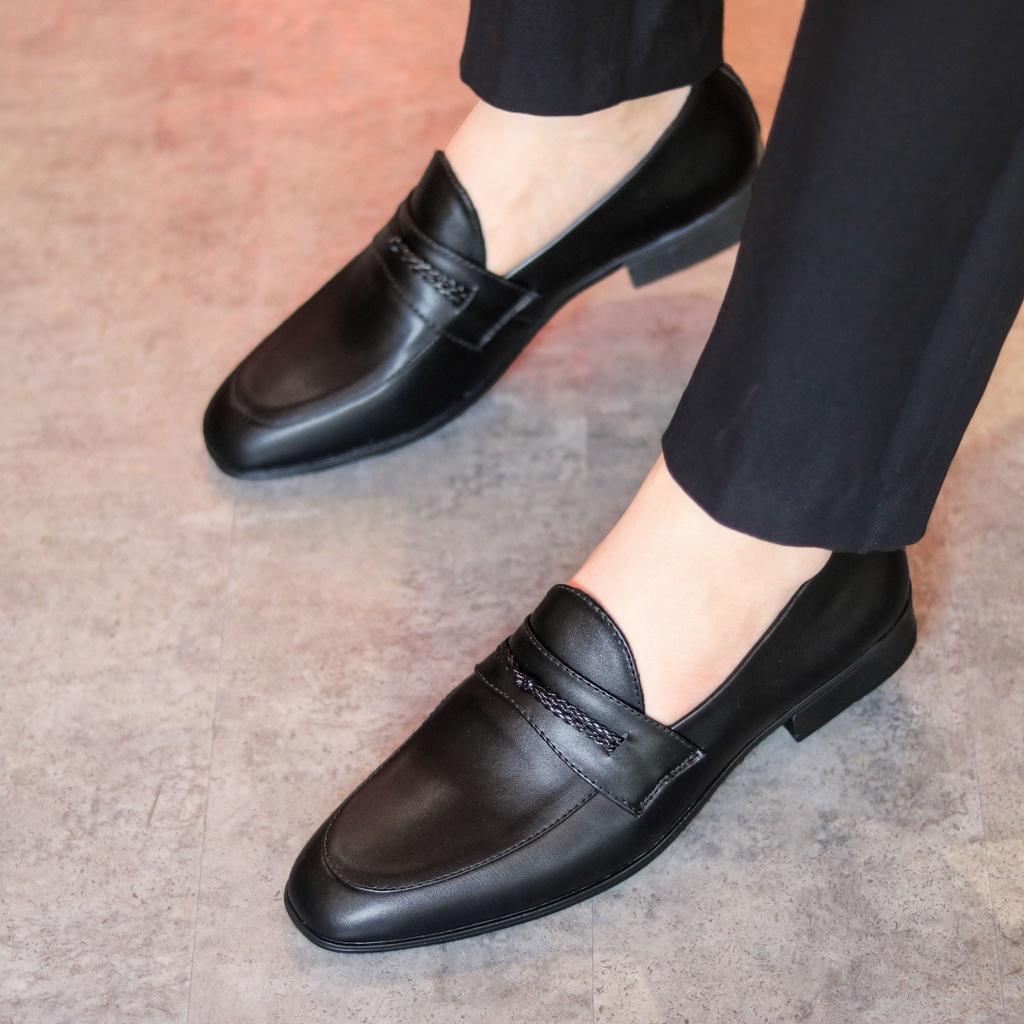 Giày Lười Nam Công Sở Đẹp Giá Rẻ Size 38 Đến 43 Màu Đen - V1