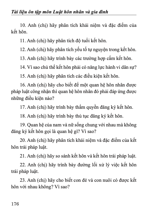 Tài liệu ôn tập môn Luật hôn nhân và gia đình