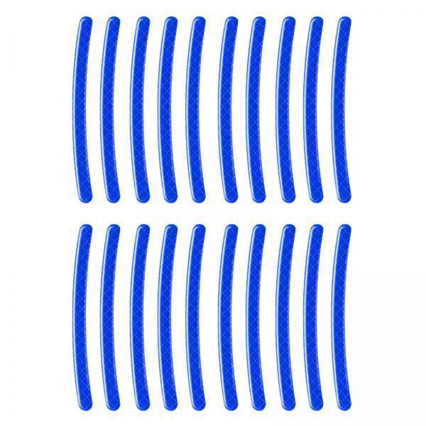 40 Universal Car Wheel Hub Reflective Sticker for Bicycle Night Driving Blue