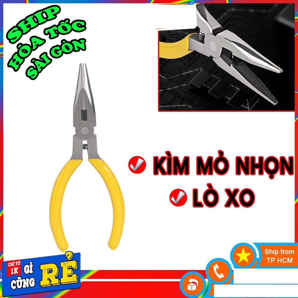 KÌM MỎ NHỌN CÓ LÒ XO Ở GIỮA SIZE 13,5CM CẮT DÂY ĐIỆN SỈ