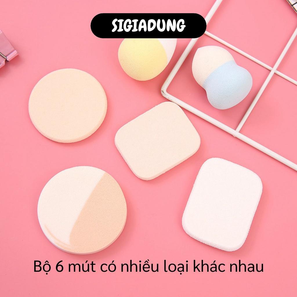 Mút Trang Điểm - Combo 6 Mút Tán Kem Nền, Makeup Mềm Mại Nhiều Loại Khác Nhau 5010