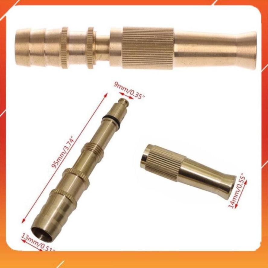 Đầu vòi xịt tăng áp mini Đầu vòi tăng áp đa năng bằng đồng tưới cây rửa xe cực mạnh 206587 tặng đai