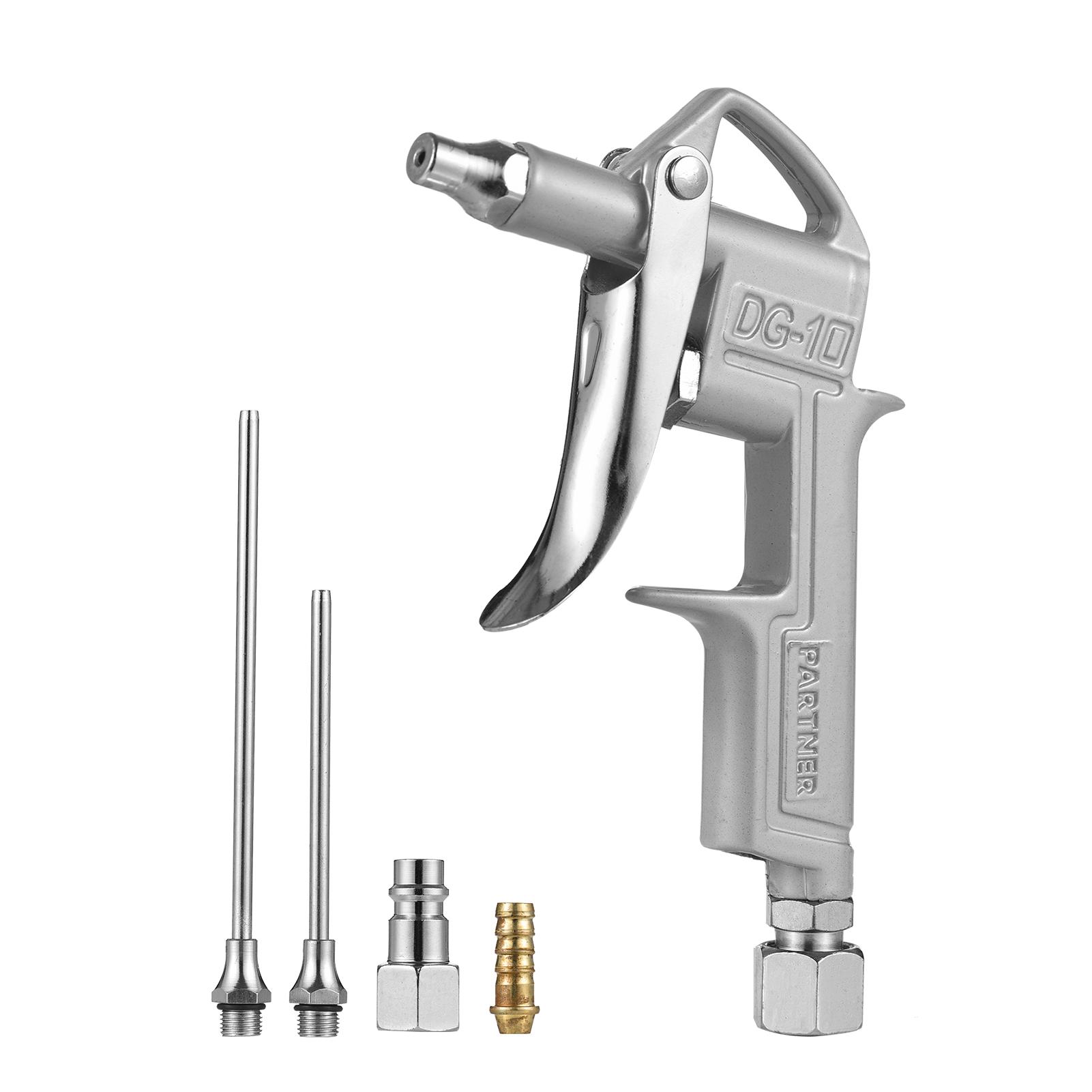 Mini Air Blow Gun Pneumatic Dust Blower Gun Air Spray Gun Dust Cleaning Air Blower with 2 Replacement Nozzle for Automobile Engine Cleaning