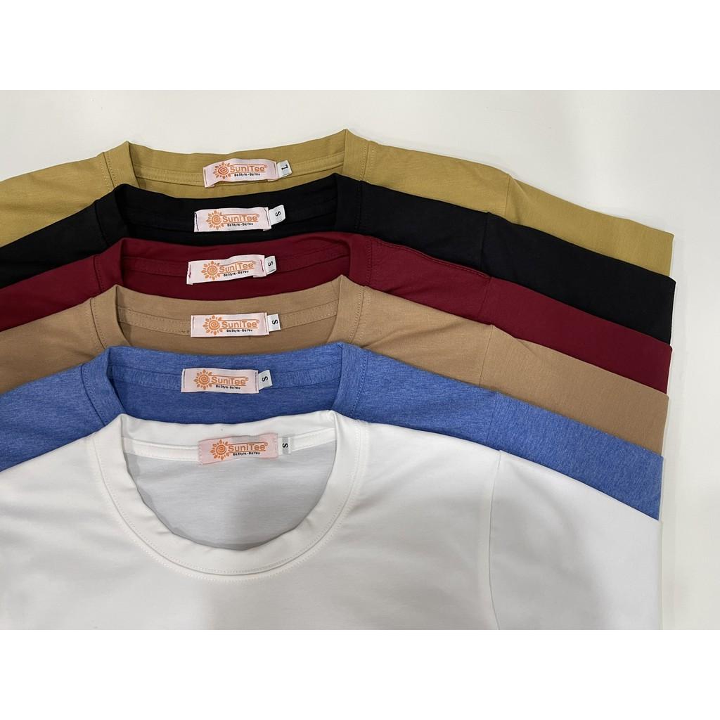 Áo phông Nam Nữ Unisex tay ngắn cổ tròn basic tee thun Cotton co giãn 4 chiều