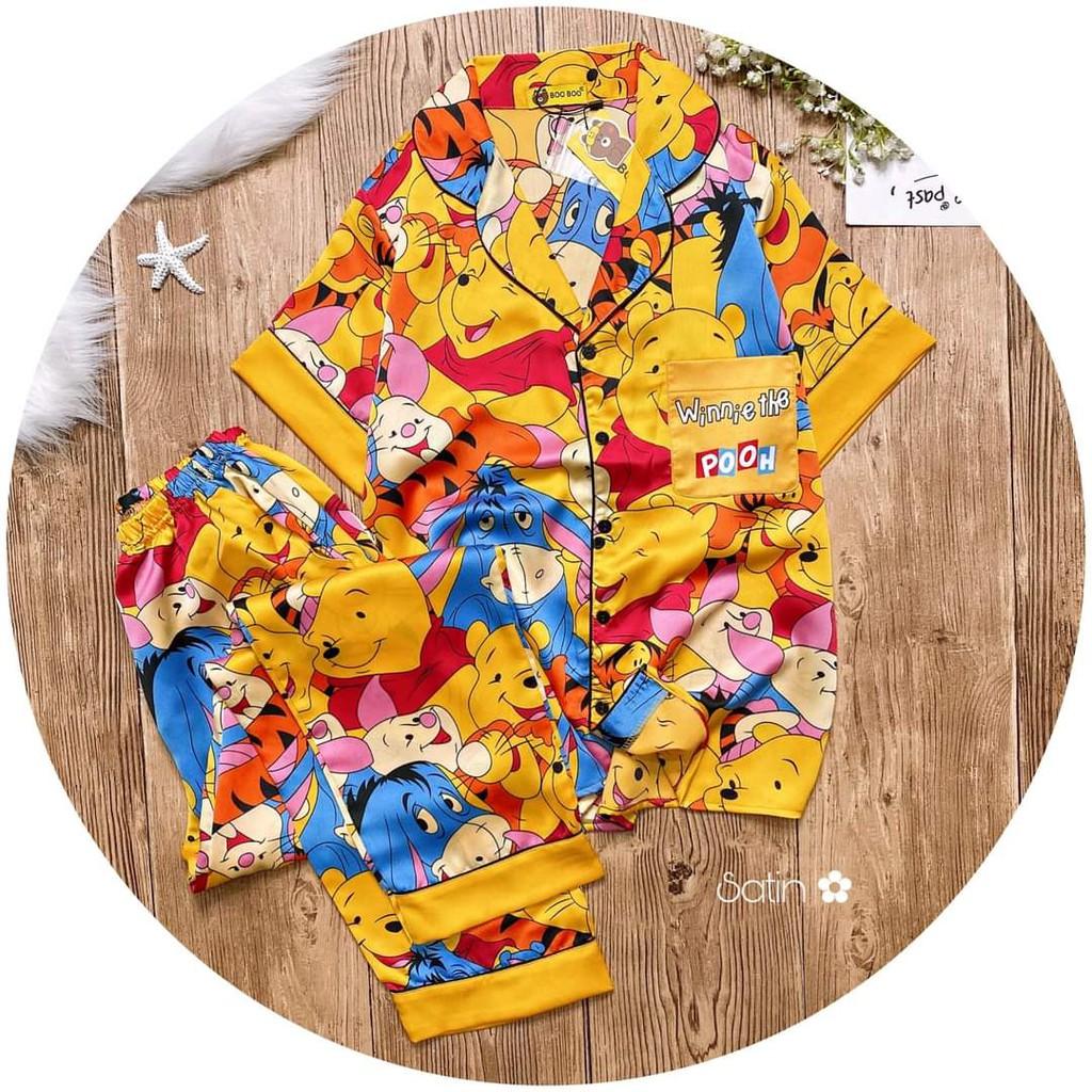 Bộ Satin Gấu Pooh Mới