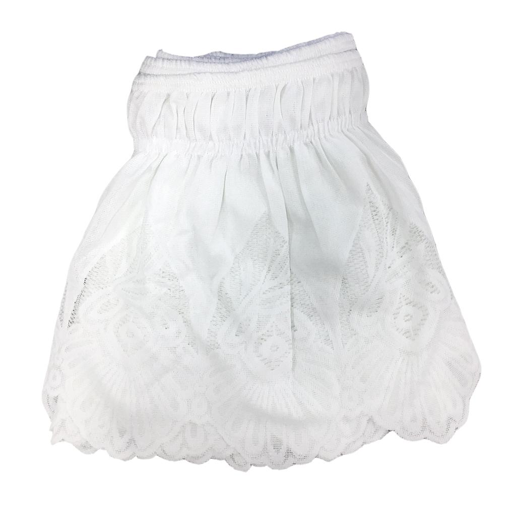 Vintage Crochet Lace Ruffle Elastic Band Bed Skirt