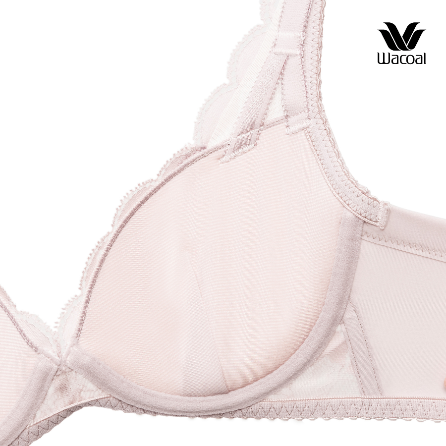 Áo lót Wacoal VAB3581, có gọng, mút mỏng túi khí air pad nâng đẩy, khoét sâu deep V, ren, dây liền