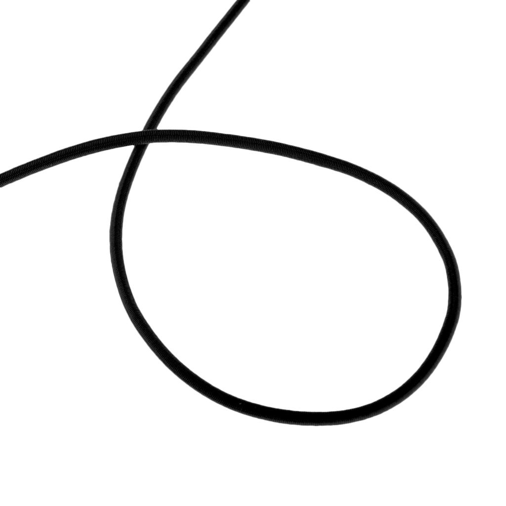 3mm Elastic Round Bungee Rope Shock Cord Tie Down Boats Trailers 30m Black