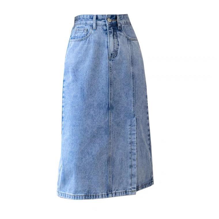 Chân váy JEAN xẻ đùi midi thời trang 561