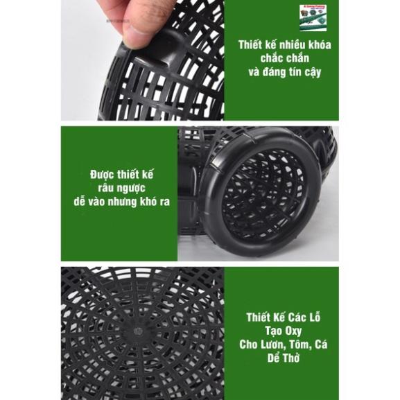 Rọ lồng Bắt Lươn, Bẫy Bắt Cá, Cua, Trạch 3 Lỗ Hiệu Quả, Làm Bằng Nhựa PVC Đàn Hồi, Lắp Ghép Dễ Dàng - sale to