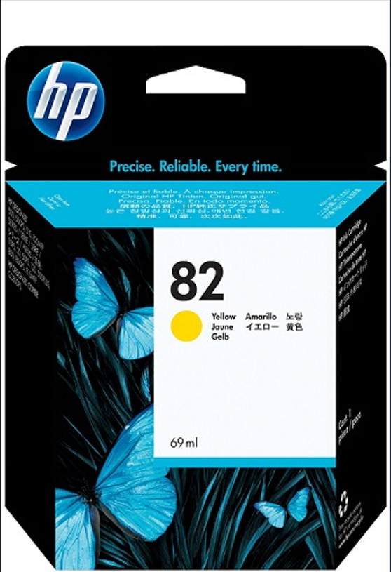 Mực In phun HP 82 Yellow Ink Cartridge (C4913A) 69ml - Hàng chính hãng