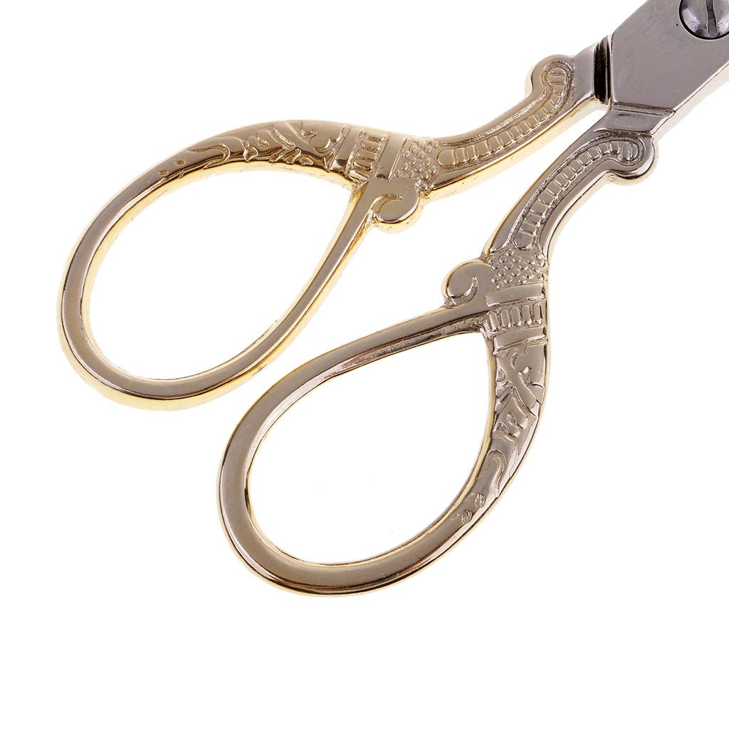 2x Stainless Steel Sewing Scissors, Retro Embroidery Scissors, Thread Scissors,