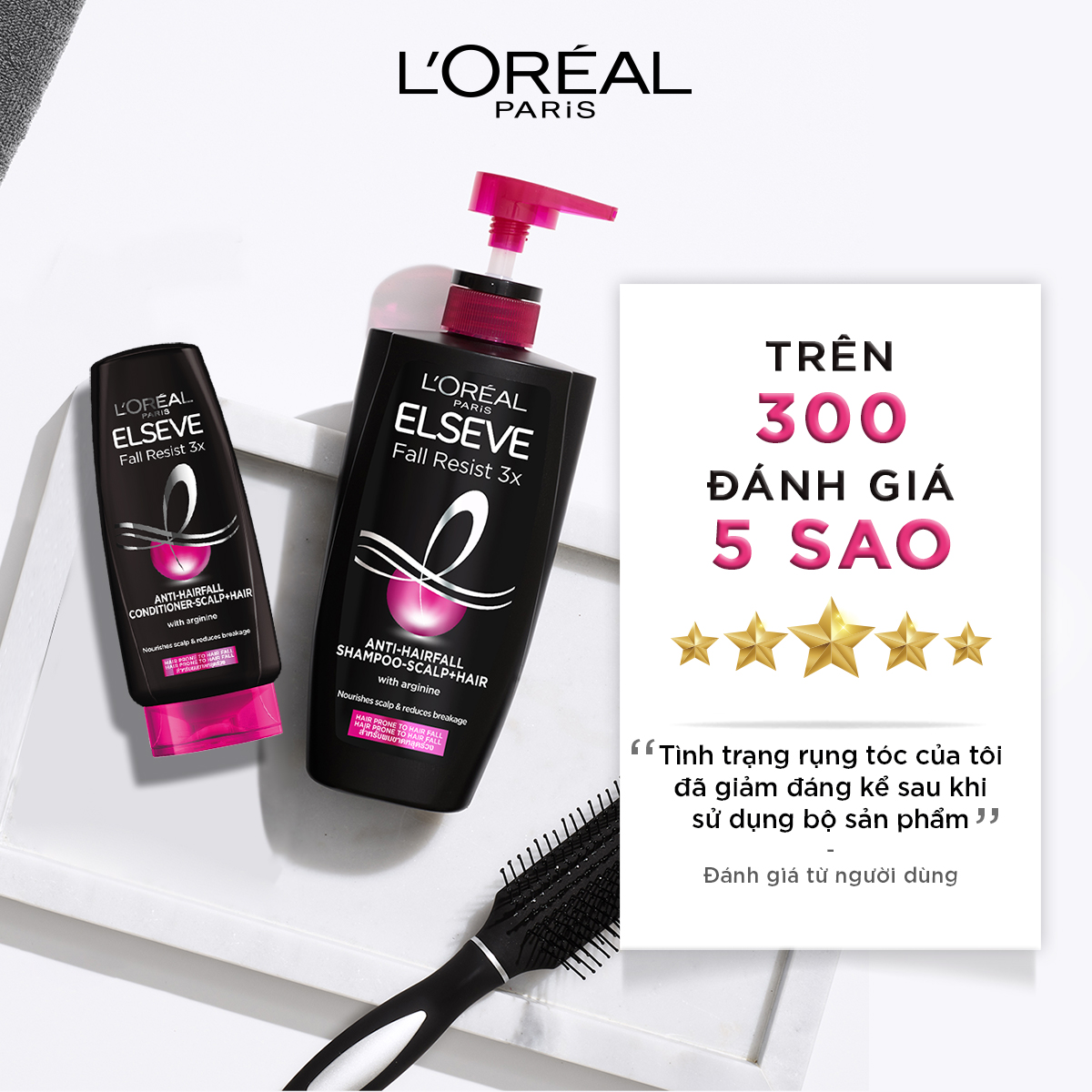 Dầu xả dưỡng tóc giảm gãy rụng; giúp tóc chắc khỏe hơn L'Oréal Paris Elseve Fall Resist 3X Anti-Hairfall Conditioner-Scalp + Hair 280ml