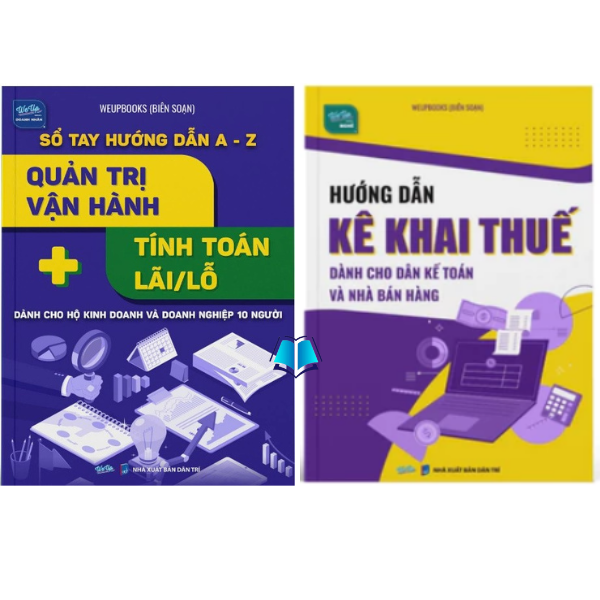 Sách - Combo Hướng dẫn kê khai thuế dành cho dân kế toán và nhà bán hàng, Quản trị vận hành tính toán lãi lỗ