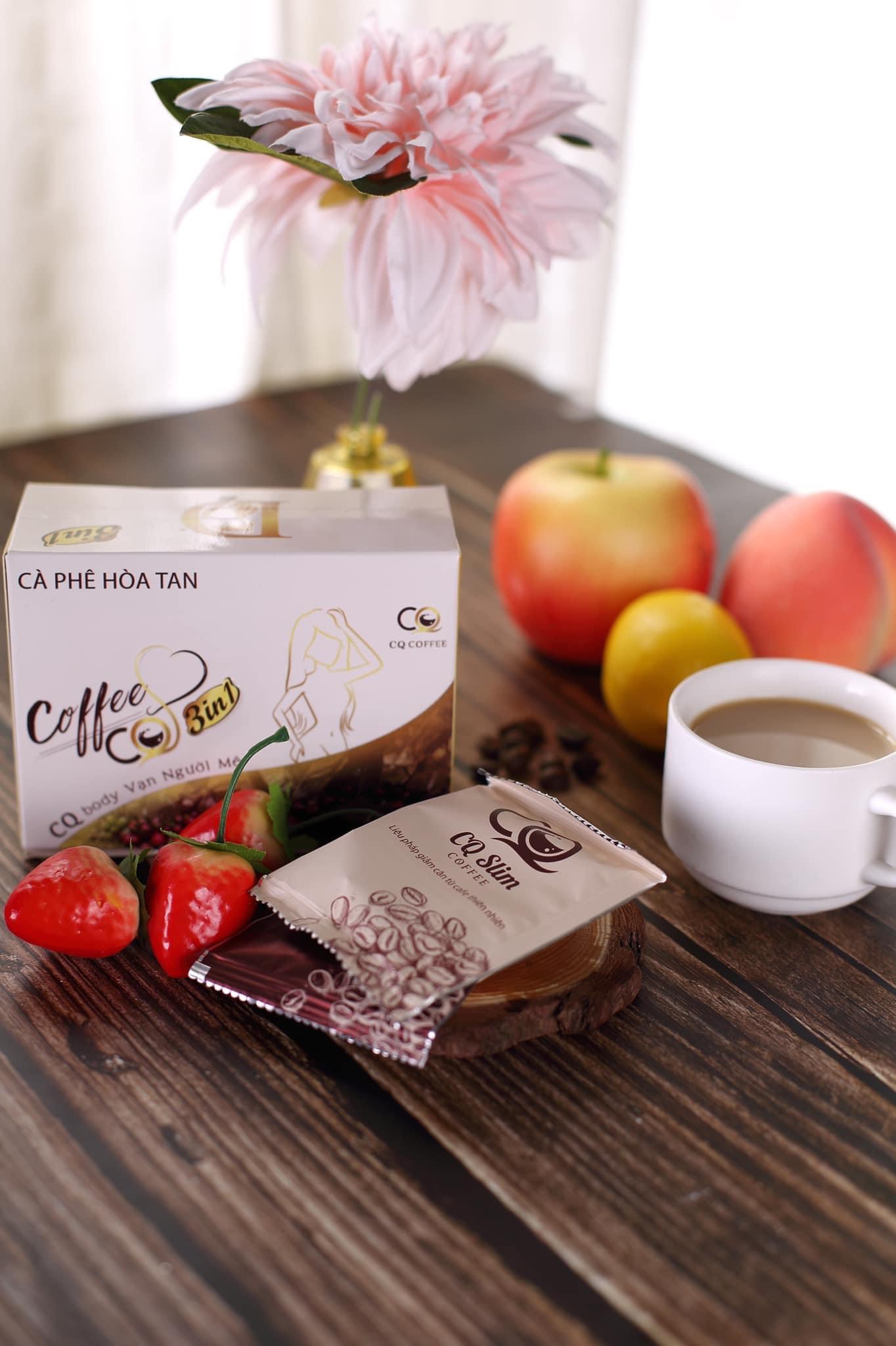1 hộp 10 gói CÀ PHÊ hỗ trợ giảm cân HÒA TAN CQ COFFEE 3IN1 Thái Lan