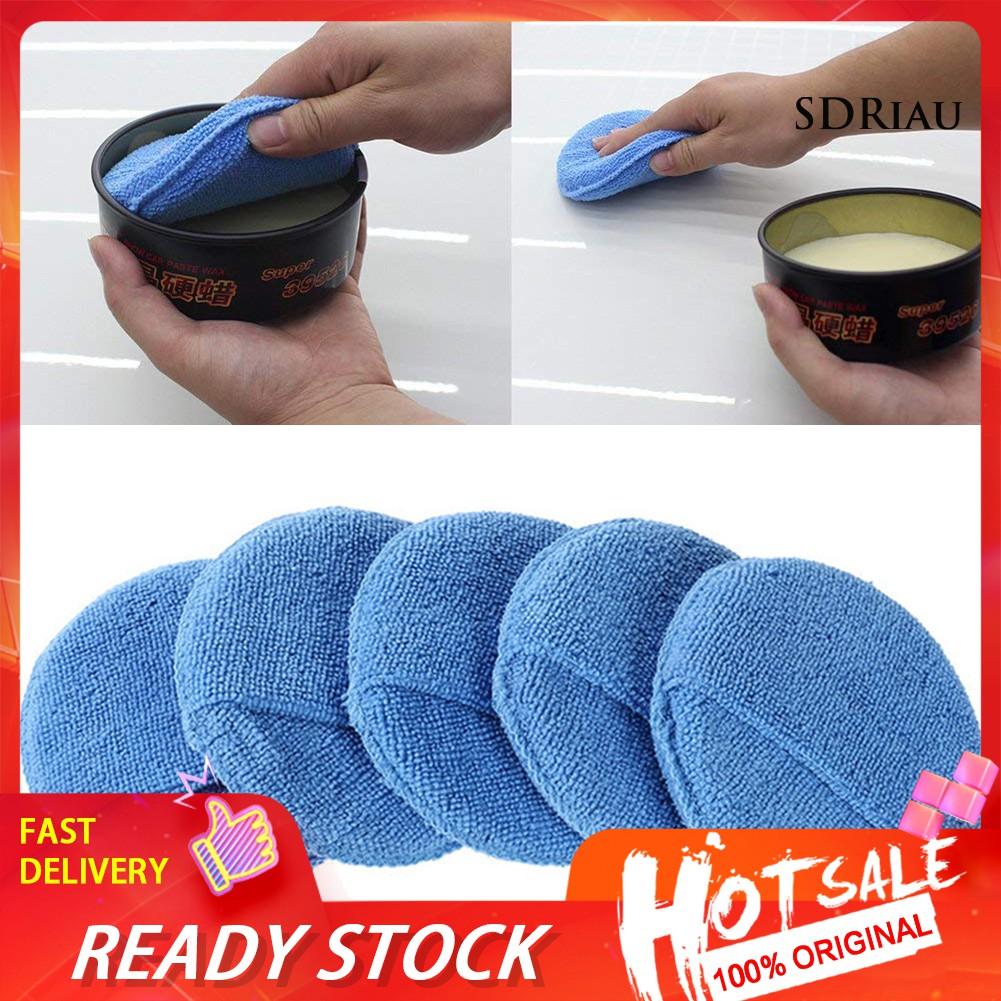 MICROFIBER Bộ 5 Miếng Xốp Đánh Bóng Xe Hơi 5 Inch