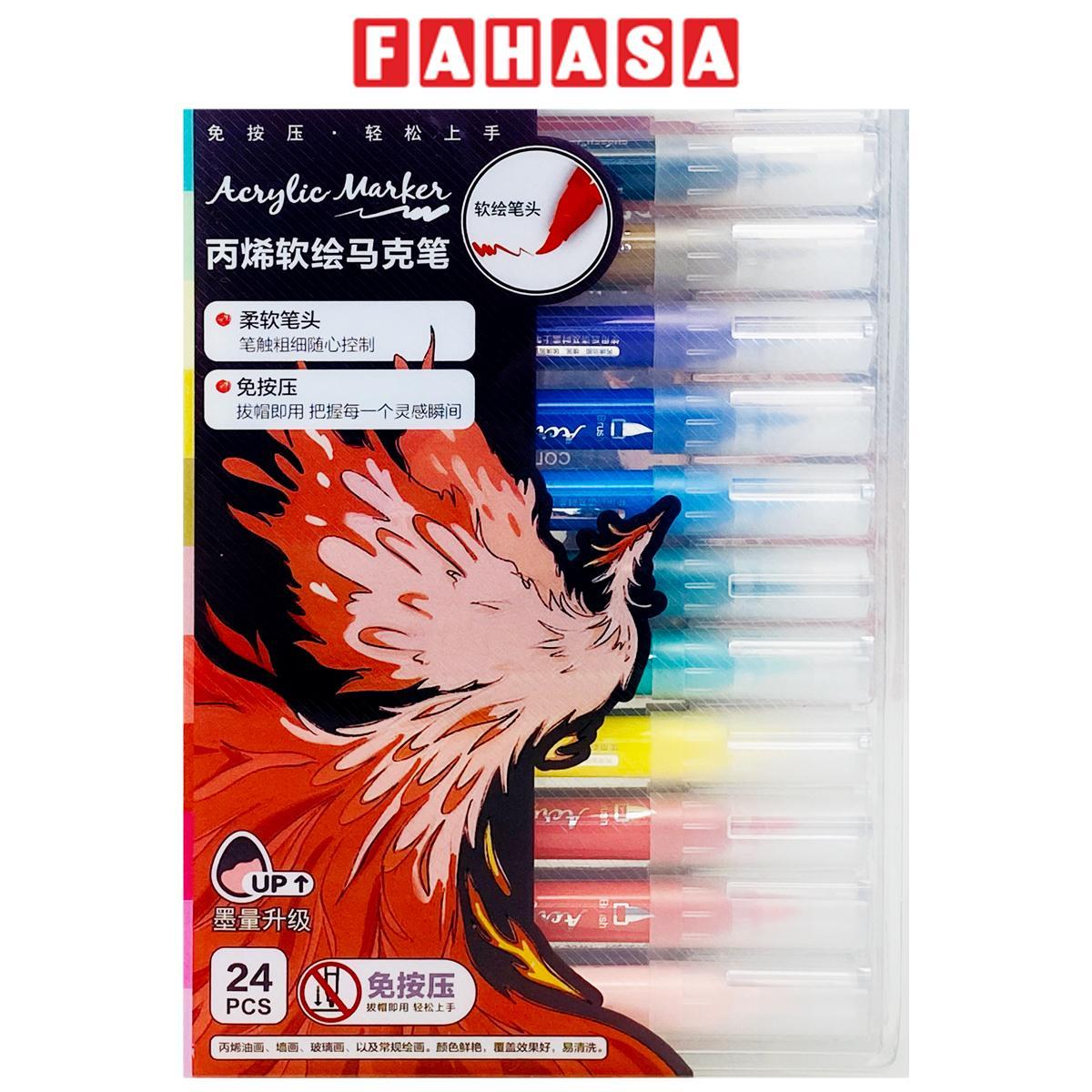 Hộp 24 Bút Lông Màu Acrylic - Chosch H864